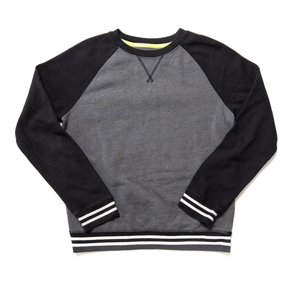 Athletic Works Kids Crewneck Sweatshirt | XL (14-16) | Gray/Black